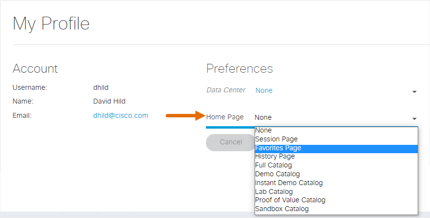 Set home page preference 3